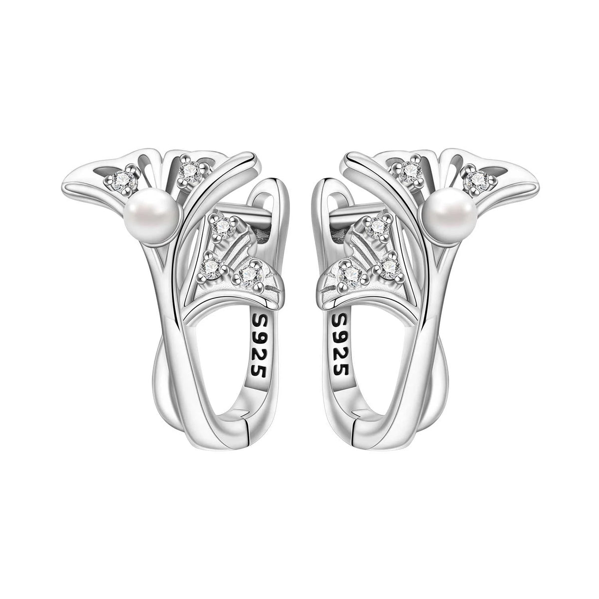 Purple Iris S925 Hoop Earrings