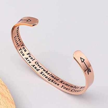 Straighten Your Crown Inspirational Bangle
