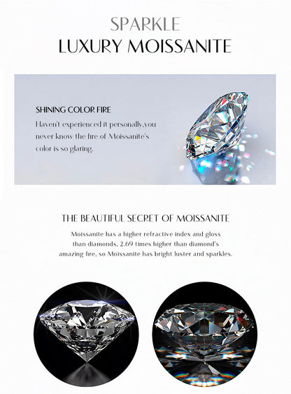 Chevron Moissanite Band Ring