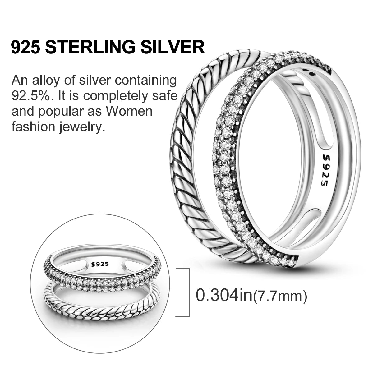 Starry Night Sterling Silver Ring