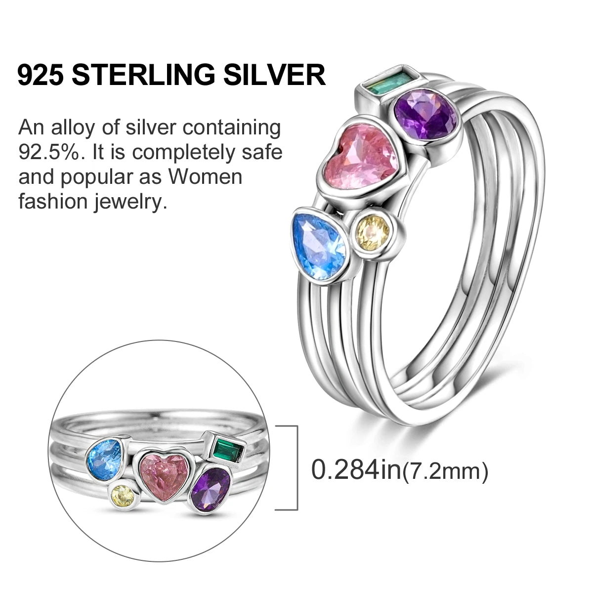 Starry Night Sterling Silver Ring