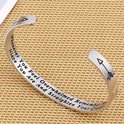 Straighten Your Crown Inspirational Bangle