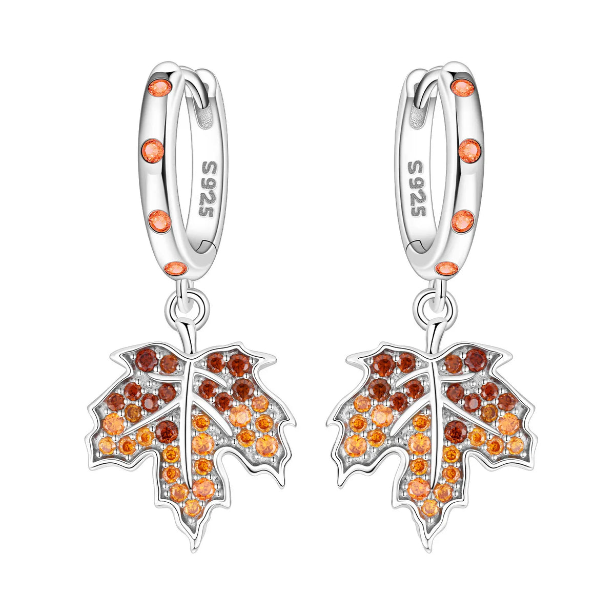 Purple Iris S925 Hoop Earrings