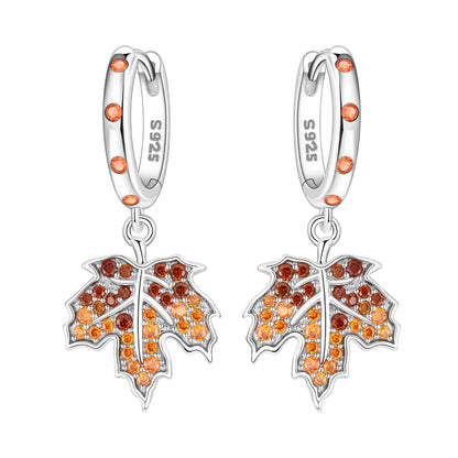 Purple Iris S925 Hoop Earrings