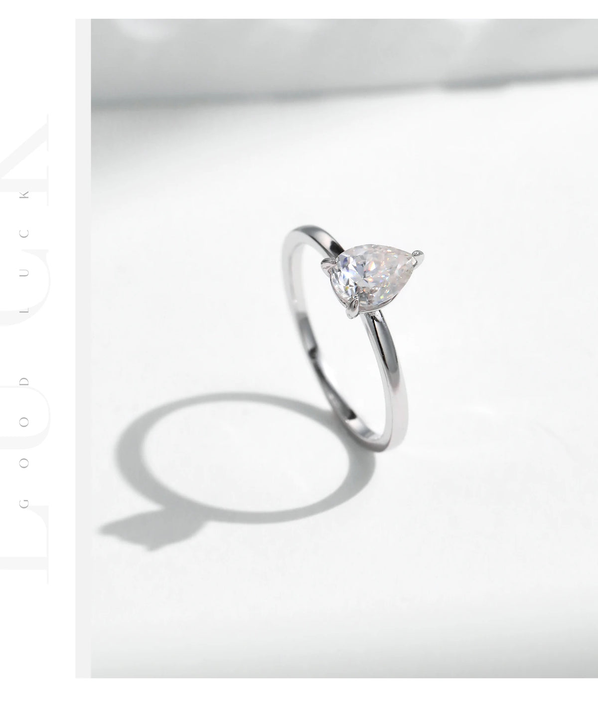 Pear-Cut Moissanite Ring