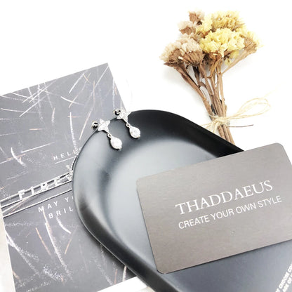 Black Drop Sterling Silver Stud Earrings