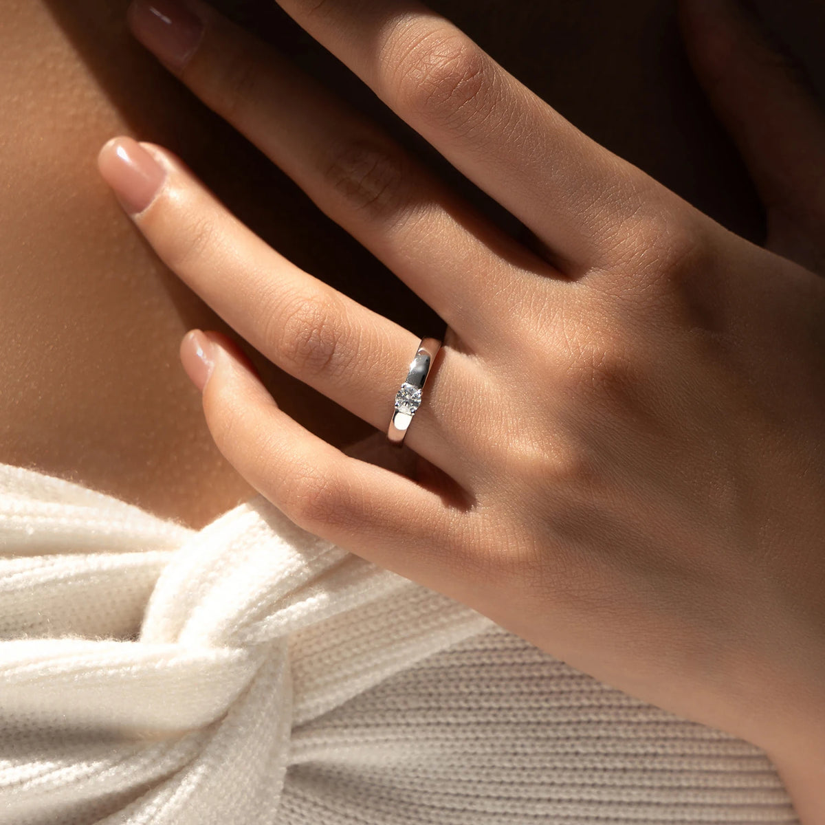 Classic Wide-Band Moissanite Ring