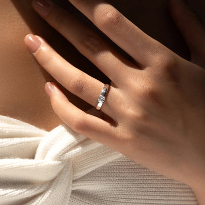Classic Wide-Band Moissanite Ring