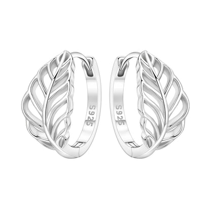 Purple Iris S925 Hoop Earrings