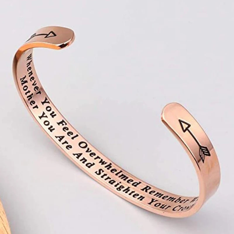 Straighten Your Crown Inspirational Bangle