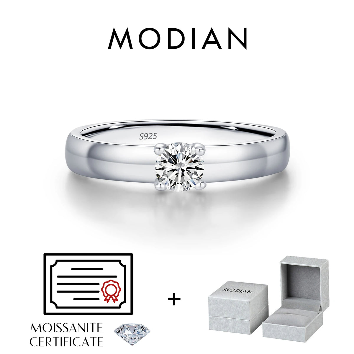 Classic Wide-Band Moissanite Ring