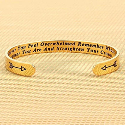 Straighten Your Crown Inspirational Bangle