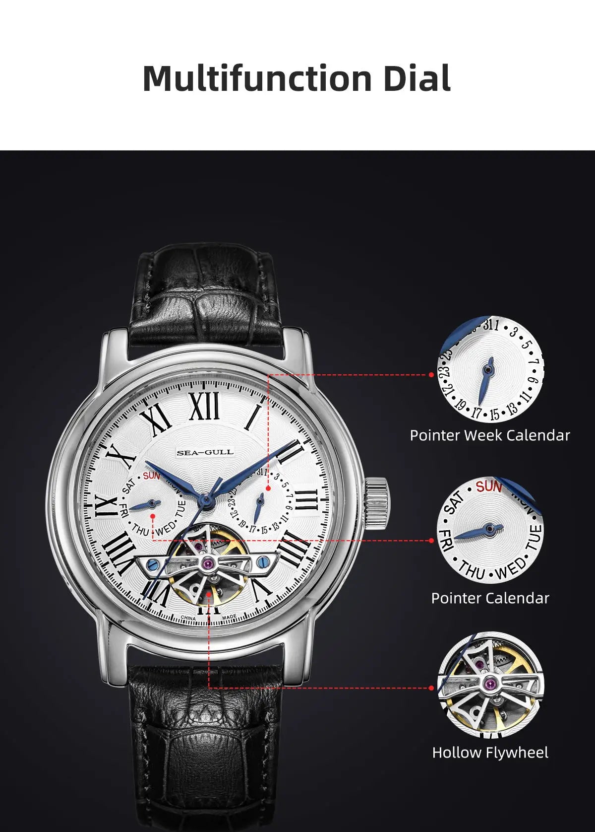 Sea-Gull Open-Heart Automatic Watch