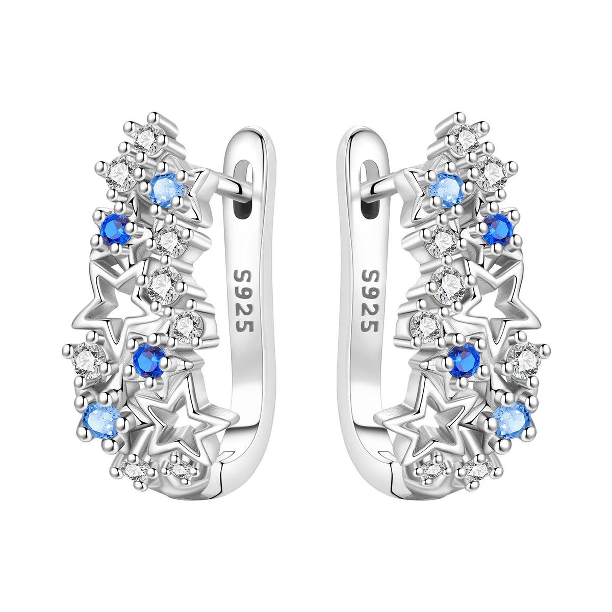 Blue Butterfly Sterling Silver Drop Earrings