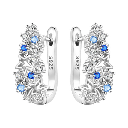 Blue Butterfly Sterling Silver Drop Earrings