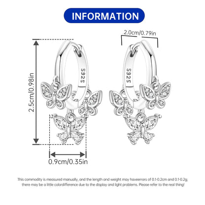 Iris Flower Sterling Silver Drop Earrings
