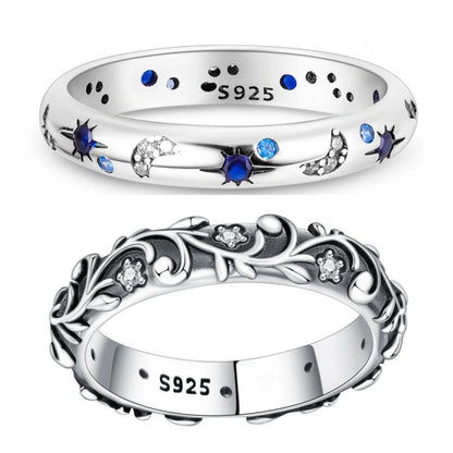 Starry Night Sterling Silver Ring