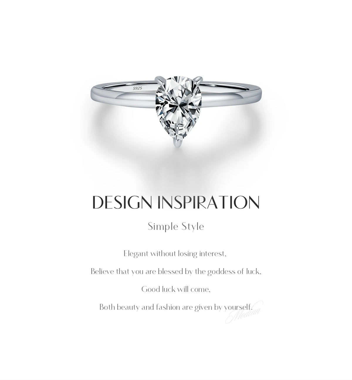 Pear-Cut Moissanite Ring