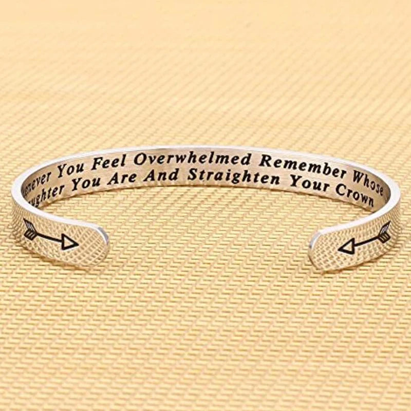 Straighten Your Crown Inspirational Bangle
