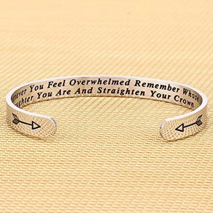 Straighten Your Crown Inspirational Bangle