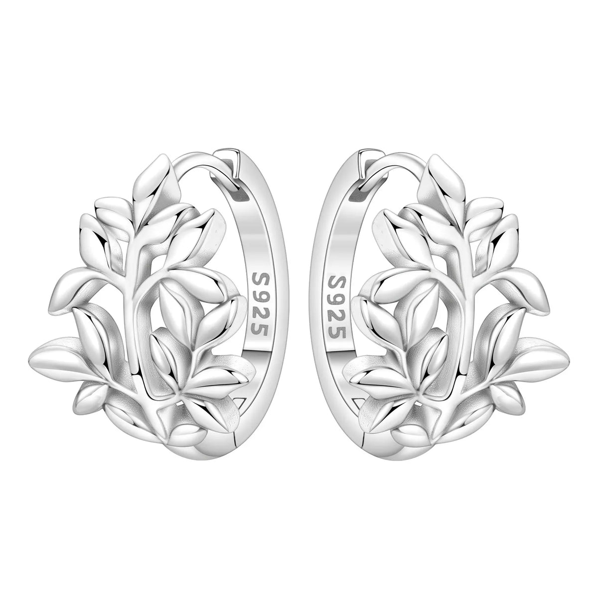 Purple Iris S925 Hoop Earrings