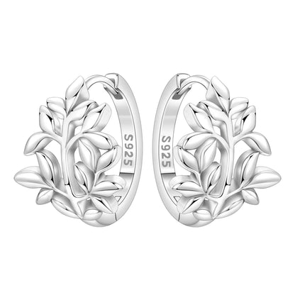 Purple Iris S925 Hoop Earrings