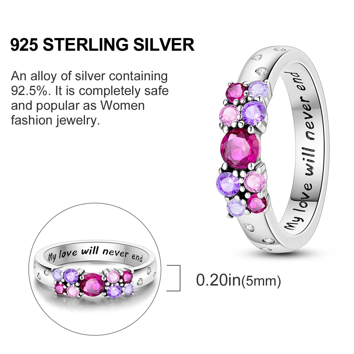 Starry Night Sterling Silver Ring