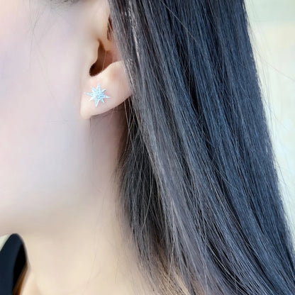 Magic Star Sterling Silver Stud Earrings