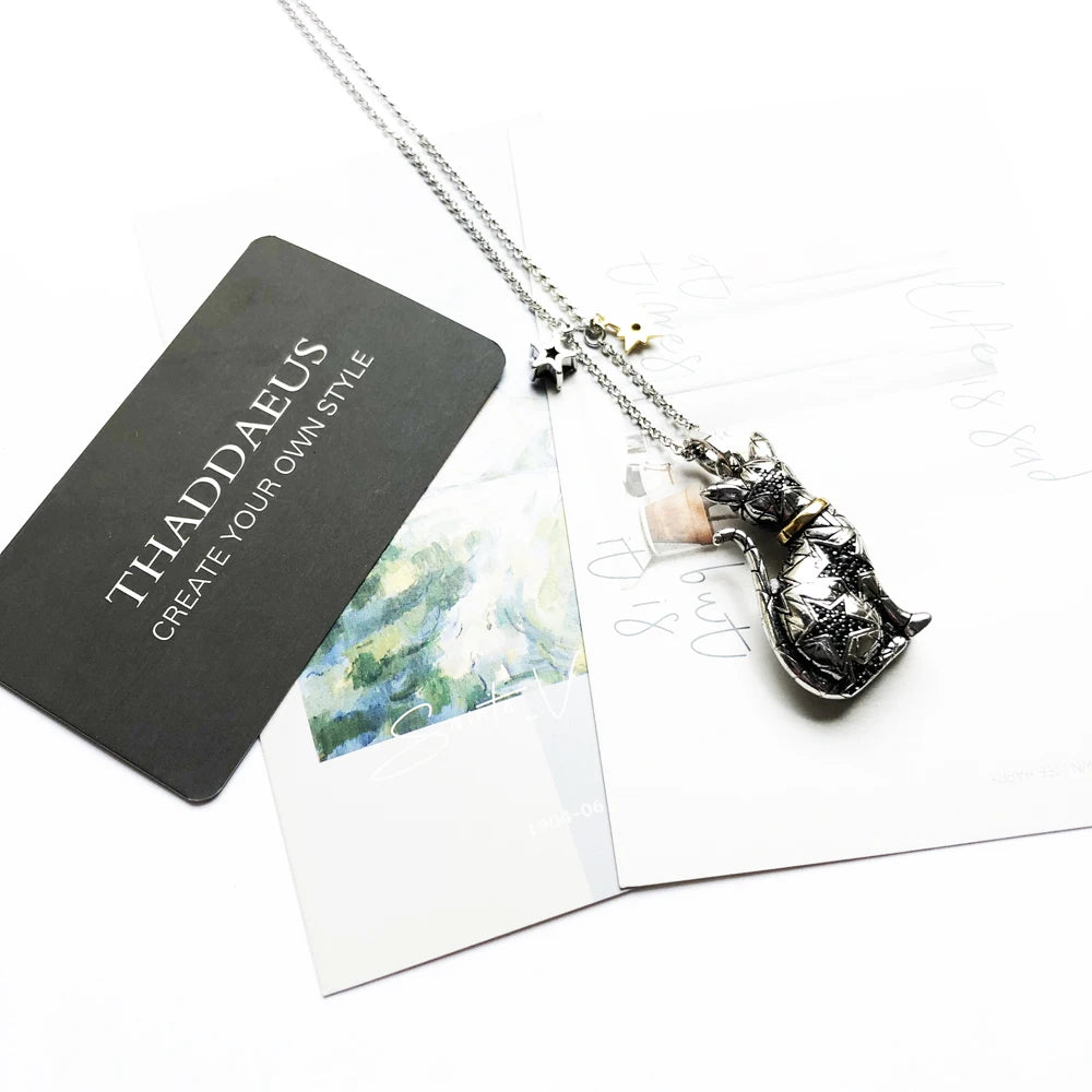 Celestial Cat Pendant Necklace