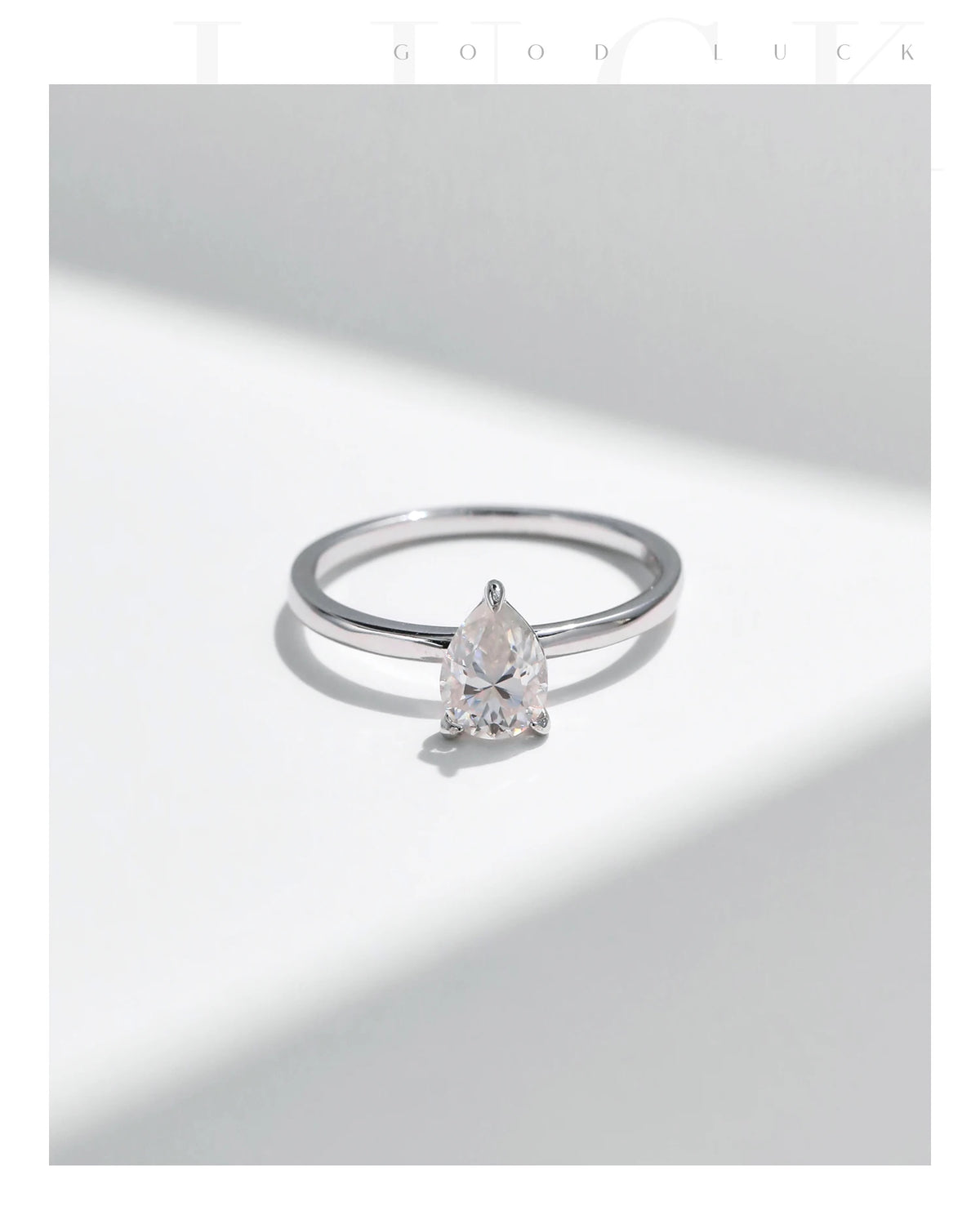 Pear-Cut Moissanite Ring