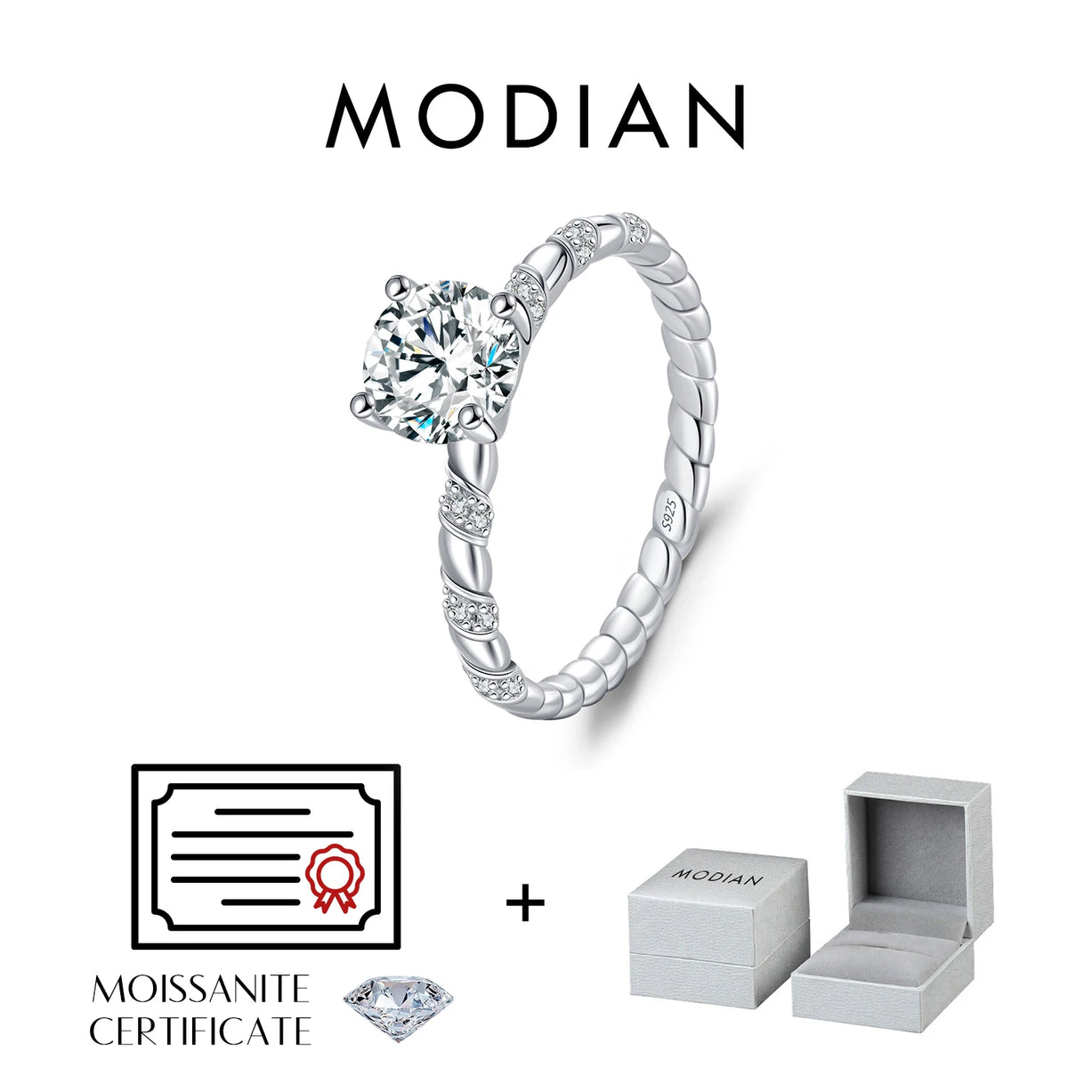 Twist Moissanite Ring