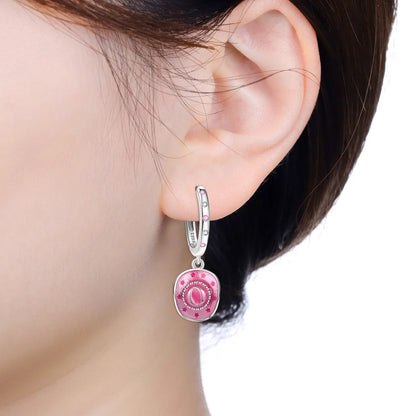 Pink Cowboy Hat & Boots Drop Earrings
