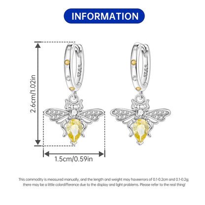 Iris Flower Sterling Silver Drop Earrings