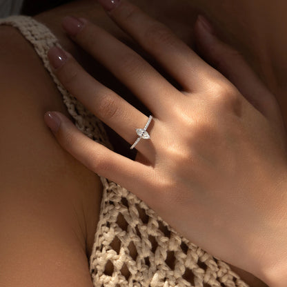 Marquise Moissanite Ring
