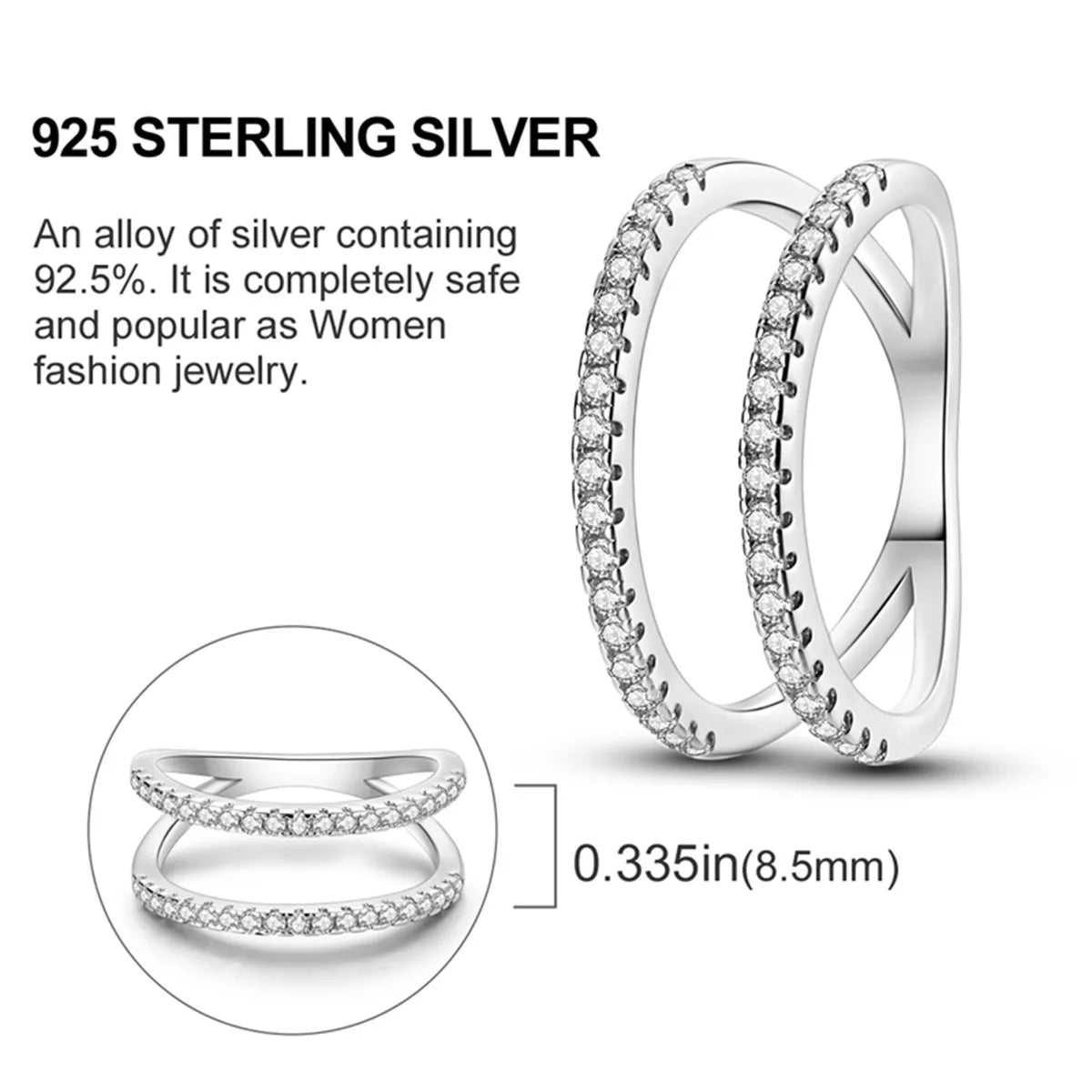 Starry Night Sterling Silver Ring