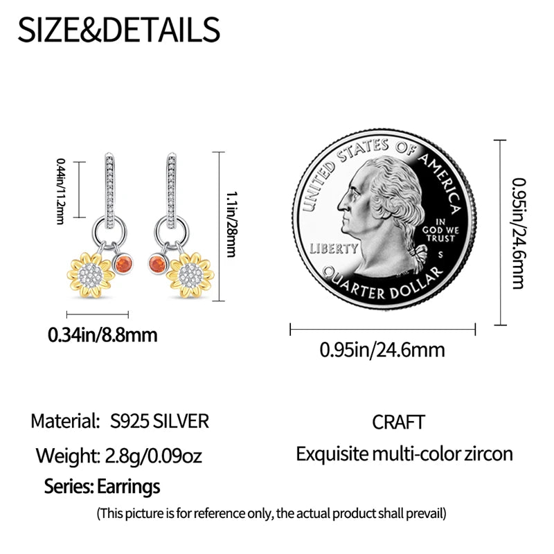 Iris Flower Sterling Silver Drop Earrings