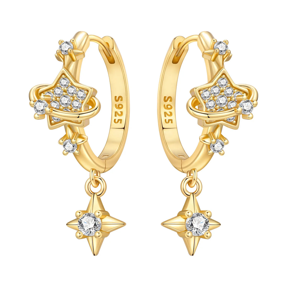 Pink Cowboy Hat & Boots Drop Earrings