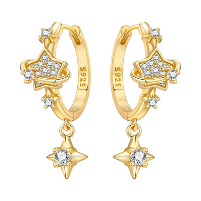 Pink Cowboy Hat & Boots Drop Earrings