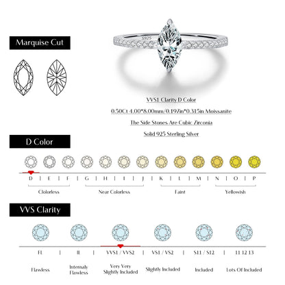 Marquise Moissanite Ring