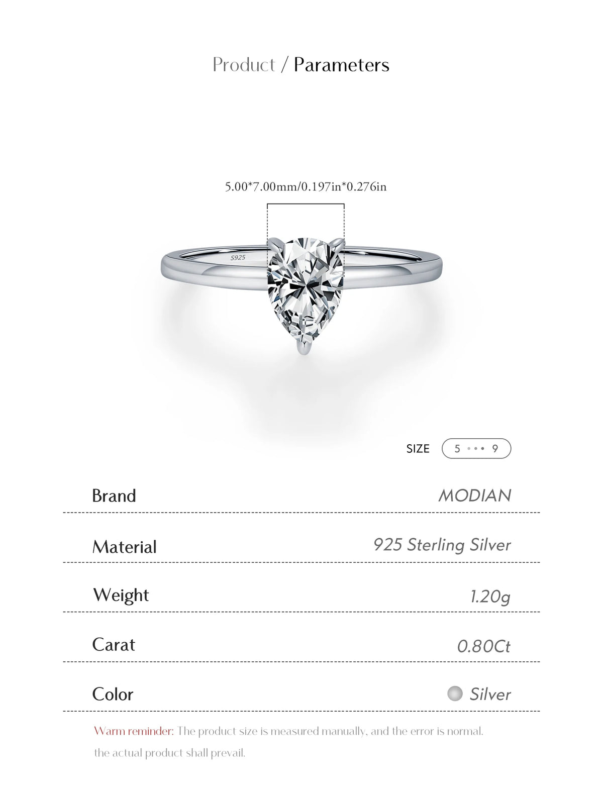 Pear-Cut Moissanite Ring