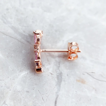 Pastel Dragonfly Sterling Silver Stud Earrings