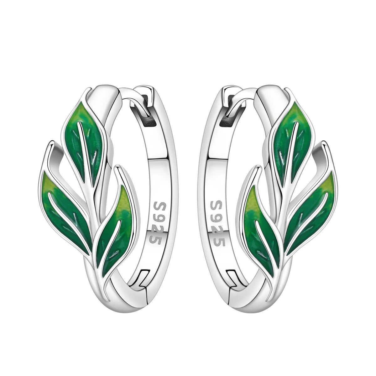 Purple Iris S925 Hoop Earrings