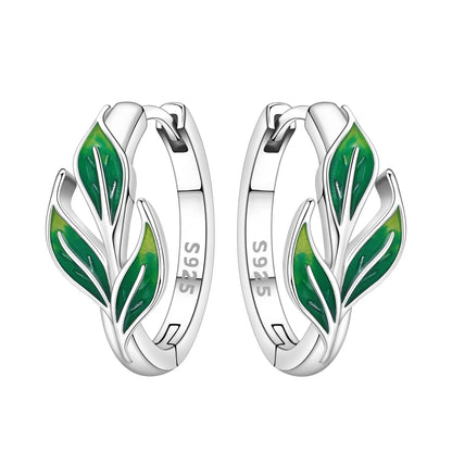 Purple Iris S925 Hoop Earrings