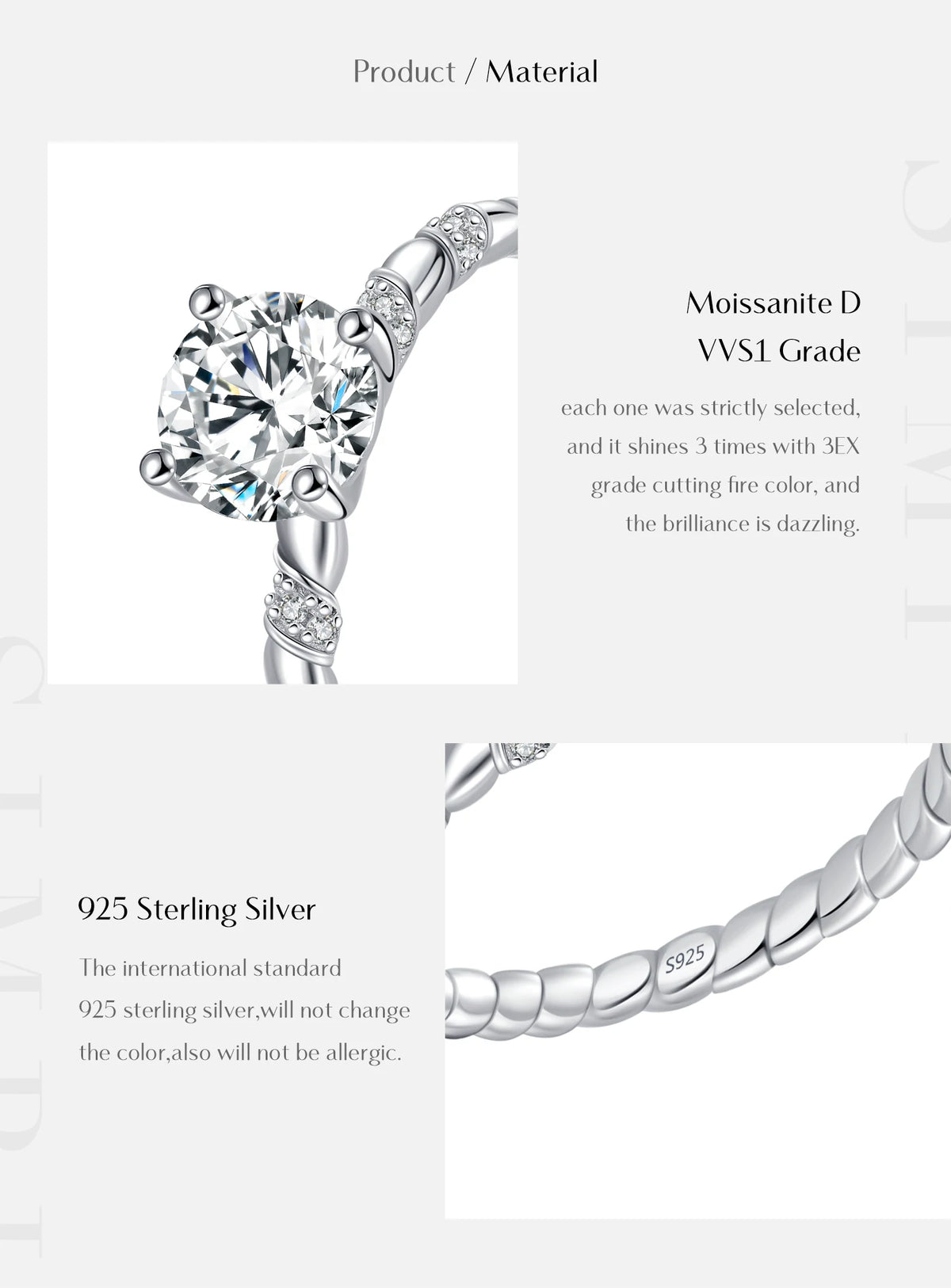 Twist Moissanite Ring