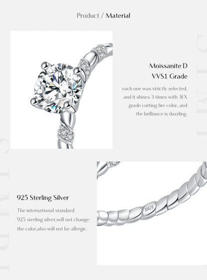 Twist Moissanite Ring
