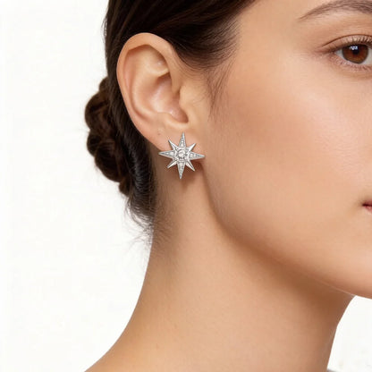 Magic Star Sterling Silver Stud Earrings