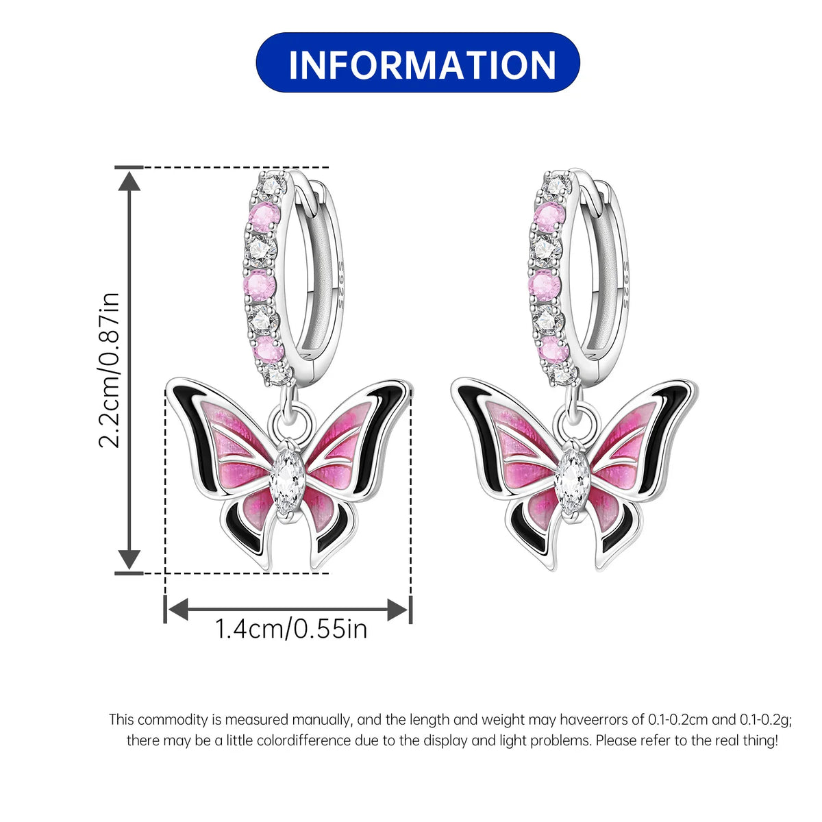 Iris Flower Sterling Silver Drop Earrings