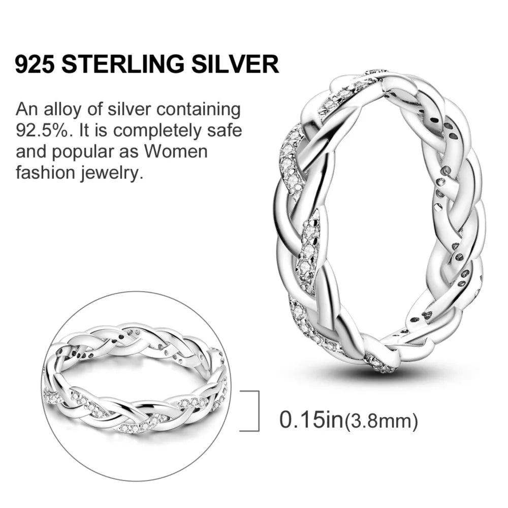 Woven Sterling Silver Ring