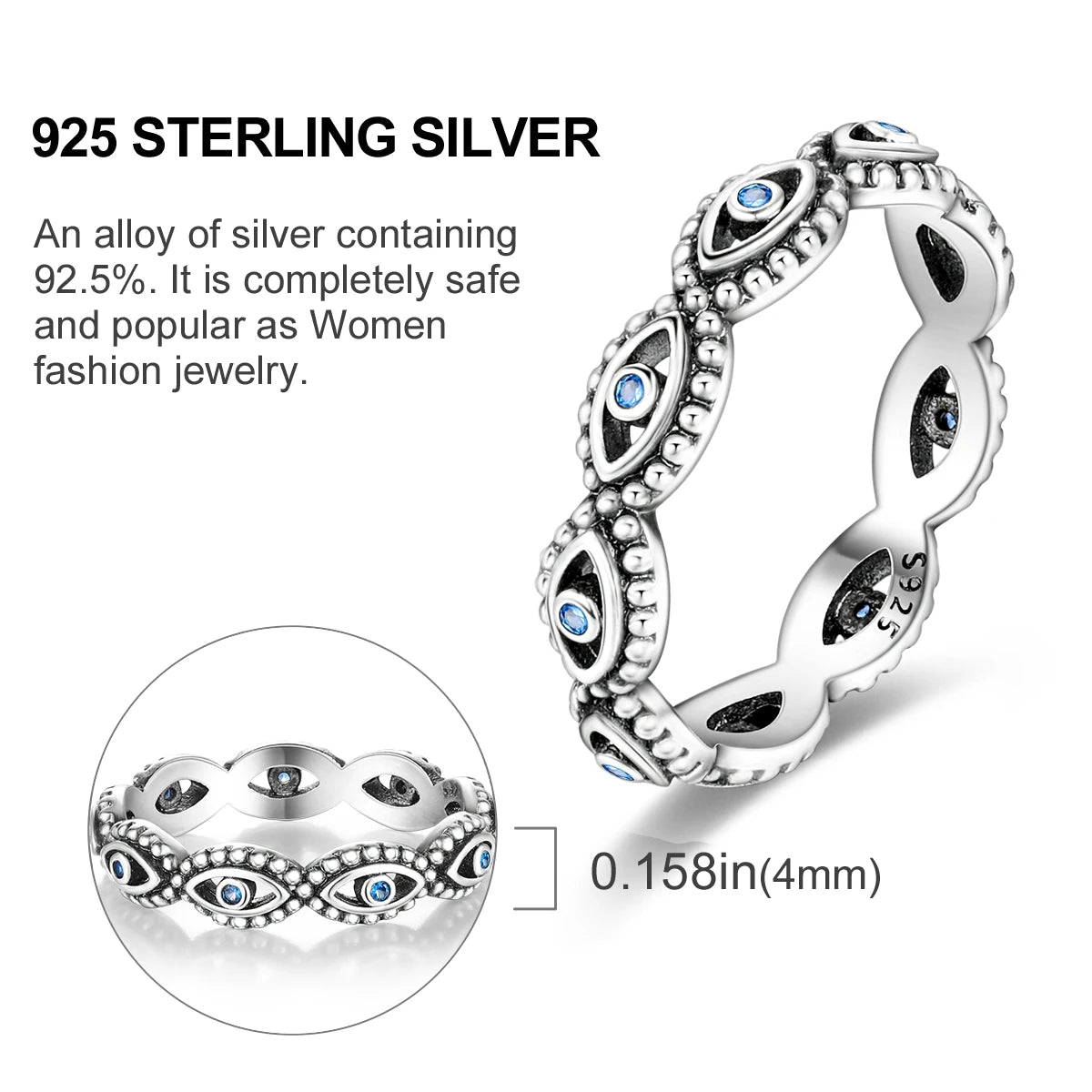 Starry Night Sterling Silver Ring