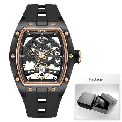 MEGIR 2242 Blue Skeleton Automatic Watch